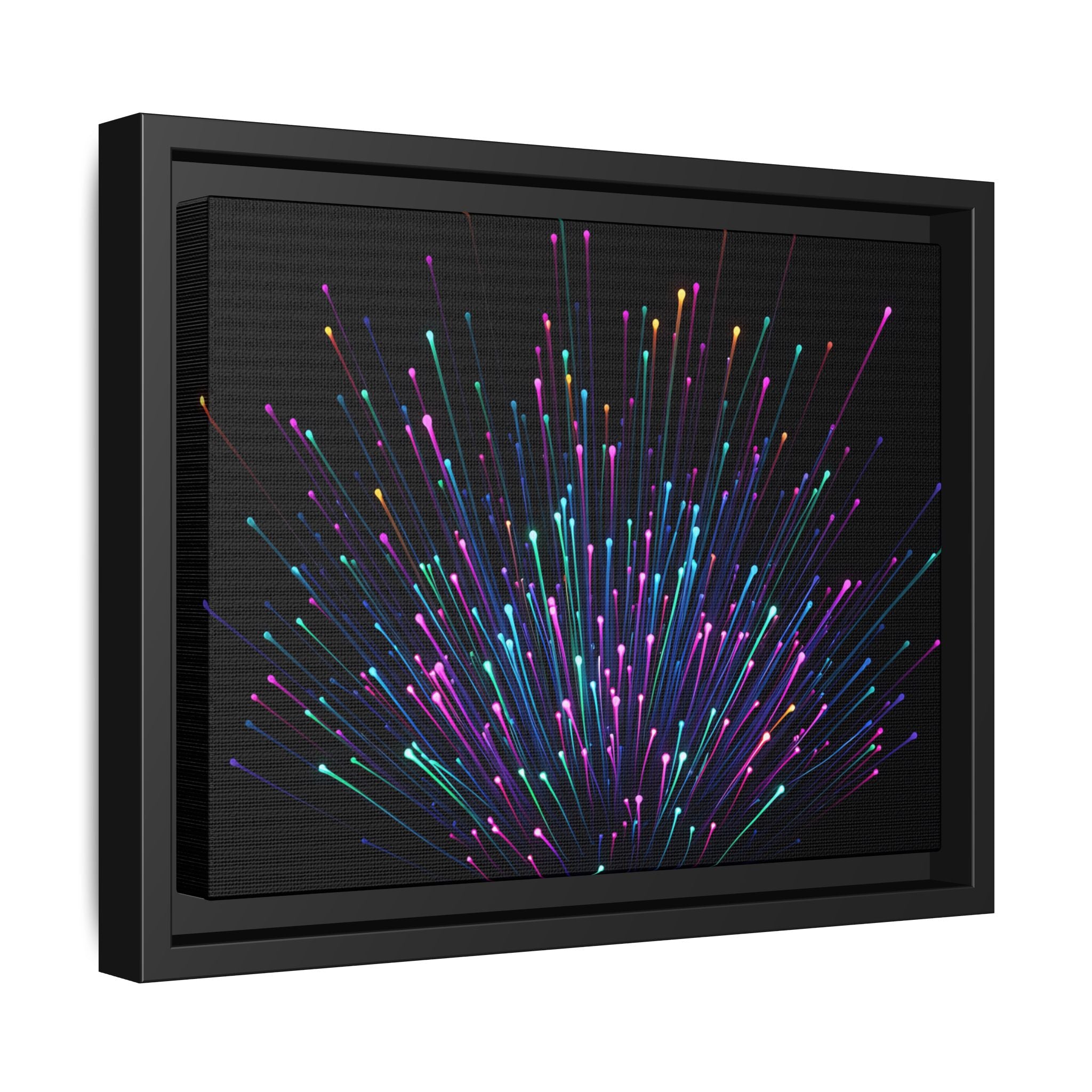 Colorful Burst Framed Canvas Art