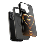Gold Heart Impact-Resistant Phone Case