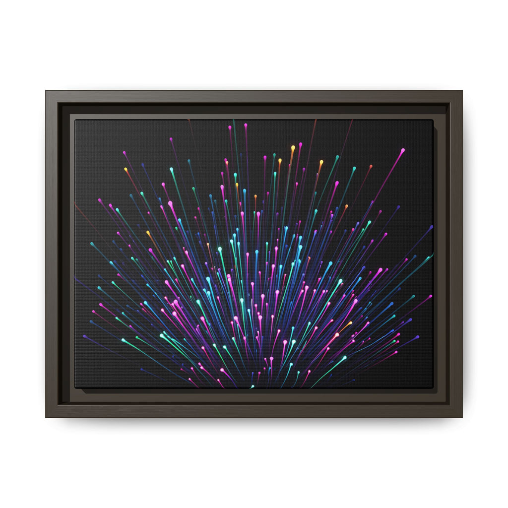 Colorful Burst Framed Canvas Art
