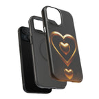 Gold Heart Impact-Resistant Phone Case