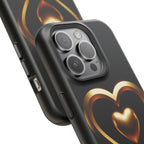 Gold Heart Impact-Resistant Phone Case