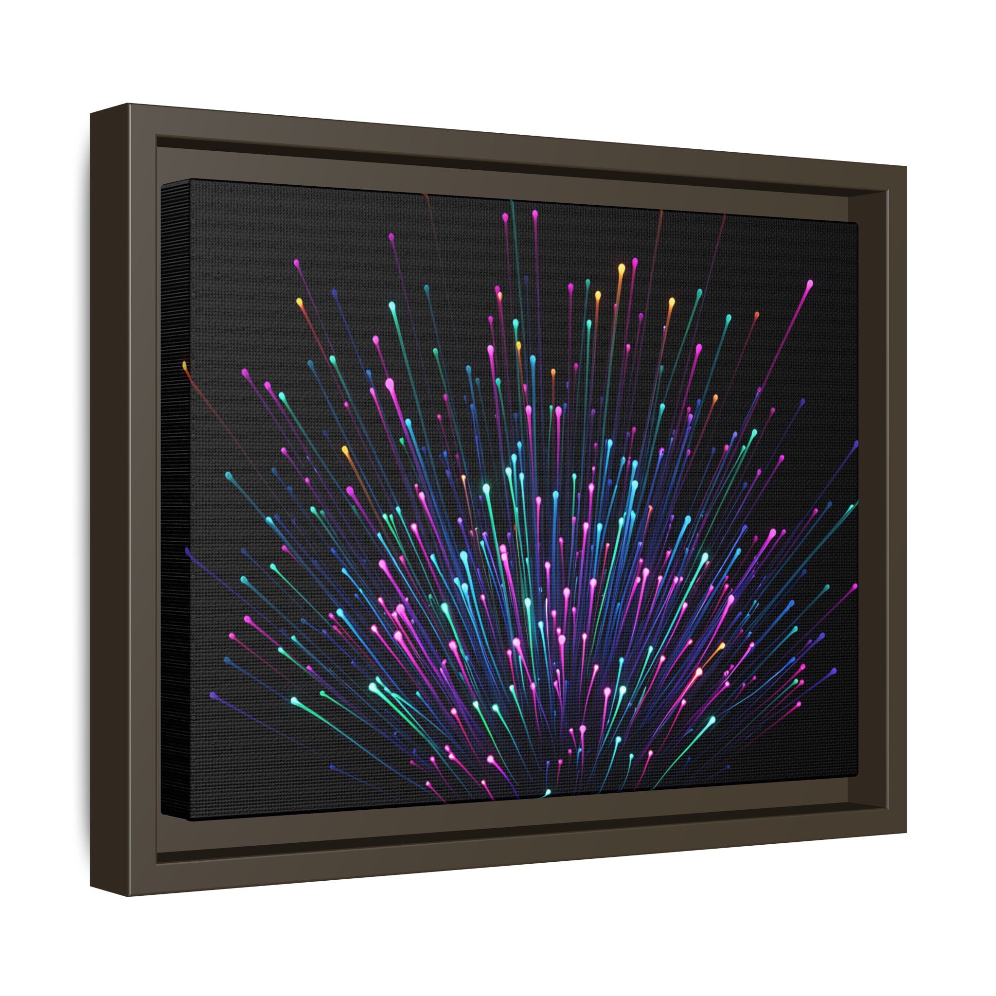 Colorful Burst Framed Canvas Art