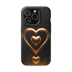 Gold Heart Impact-Resistant Phone Case