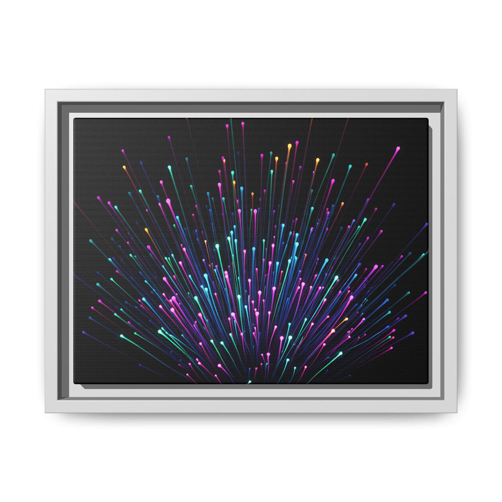 Colorful Burst Framed Canvas Art