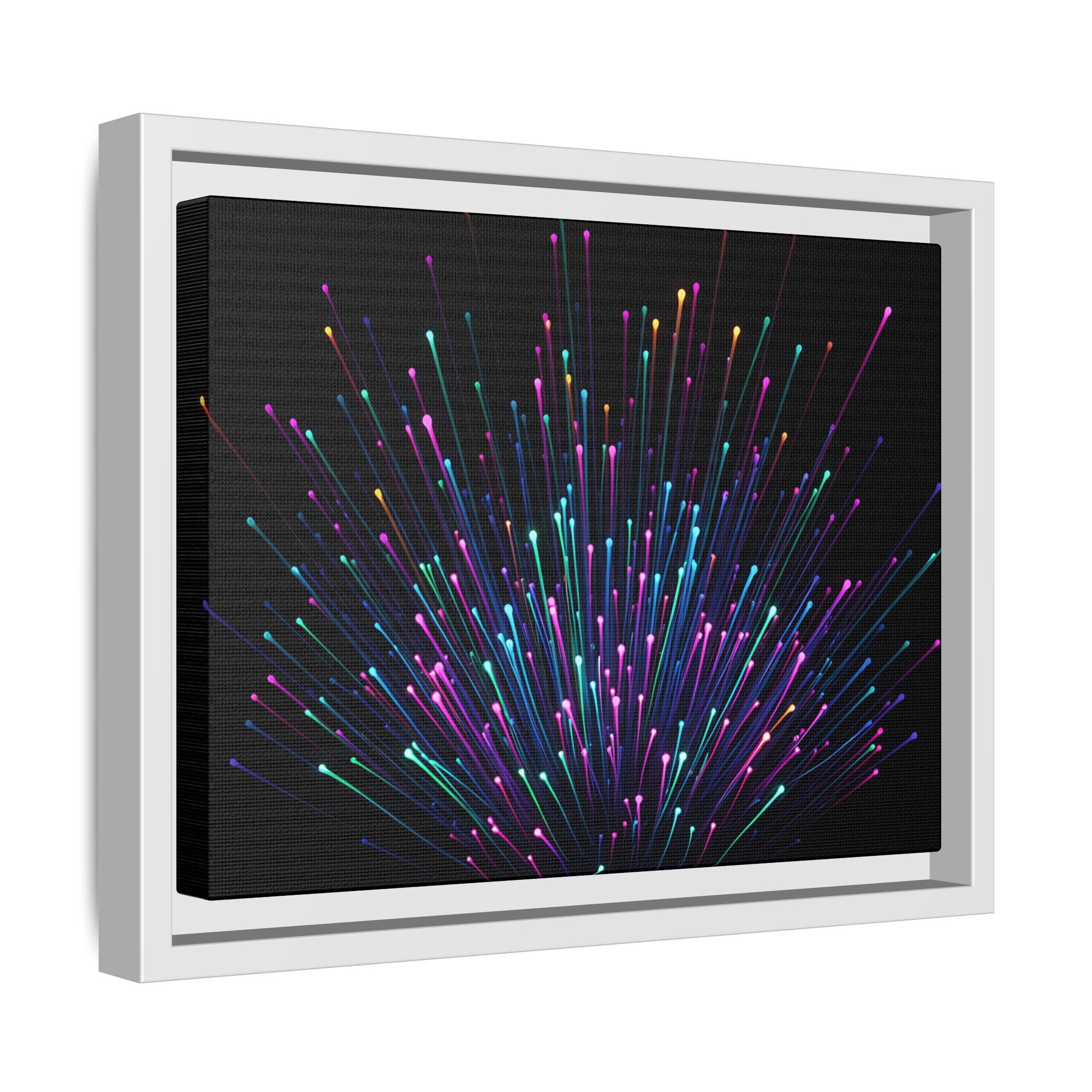 Colorful Burst Framed Canvas Art