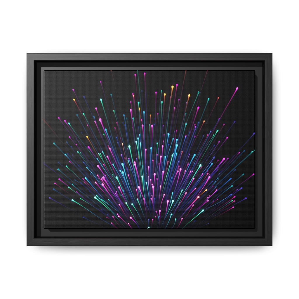 Colorful Burst Framed Canvas Art