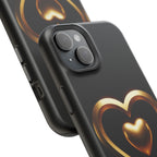 Gold Heart Impact-Resistant Phone Case