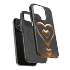 Gold Heart Impact-Resistant Phone Case